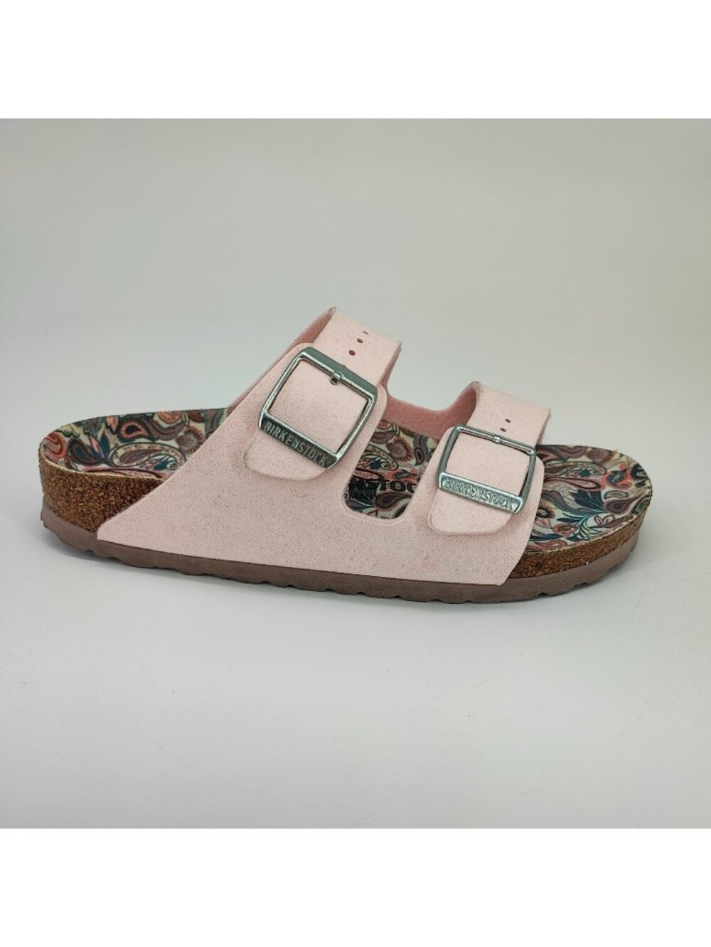 Birkenstock Arizona Vegan Women’s 5 US Rose Paisley Birkibuc Sandals